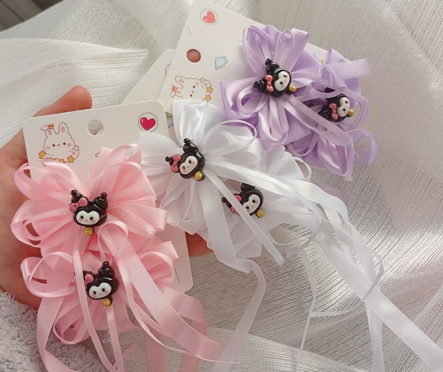 Kuromi Kurdeleli Çocuk Toka Seti - Görsel 3