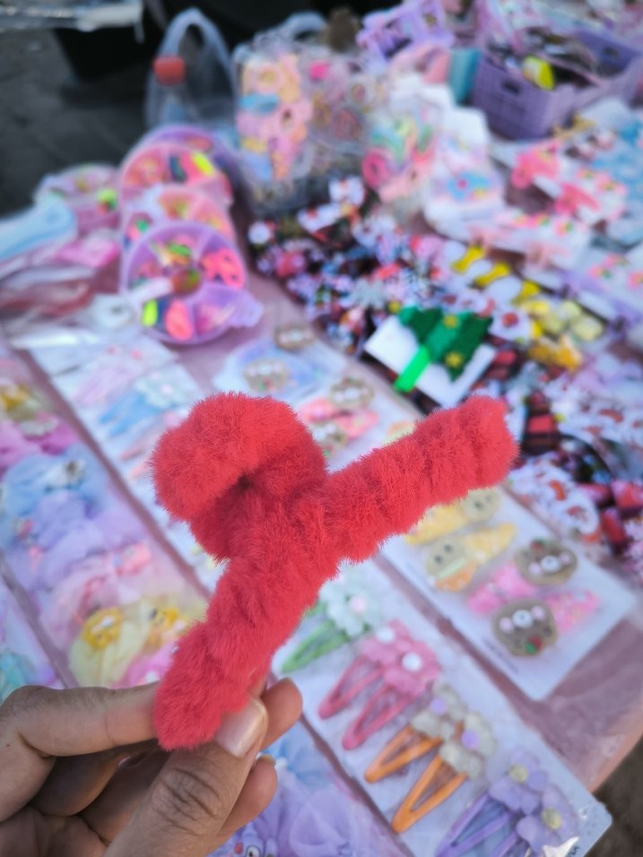 Siyah Yumuşak Peluş Mandal toka - Görsel 4