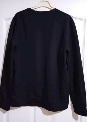 Siyah Kadın Sweatshirt Uzun Kollu Basic - Görsel 2