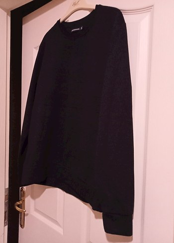 Siyah Kadın Sweatshirt Uzun Kollu Basic - Görsel 5