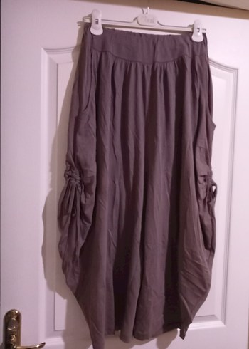 Bohem Tarz Uzun penye kumaş şalvar - Görsel 2