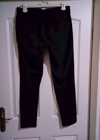 Siyah Kadın Midi Kumaş Pantolon - Görsel 2