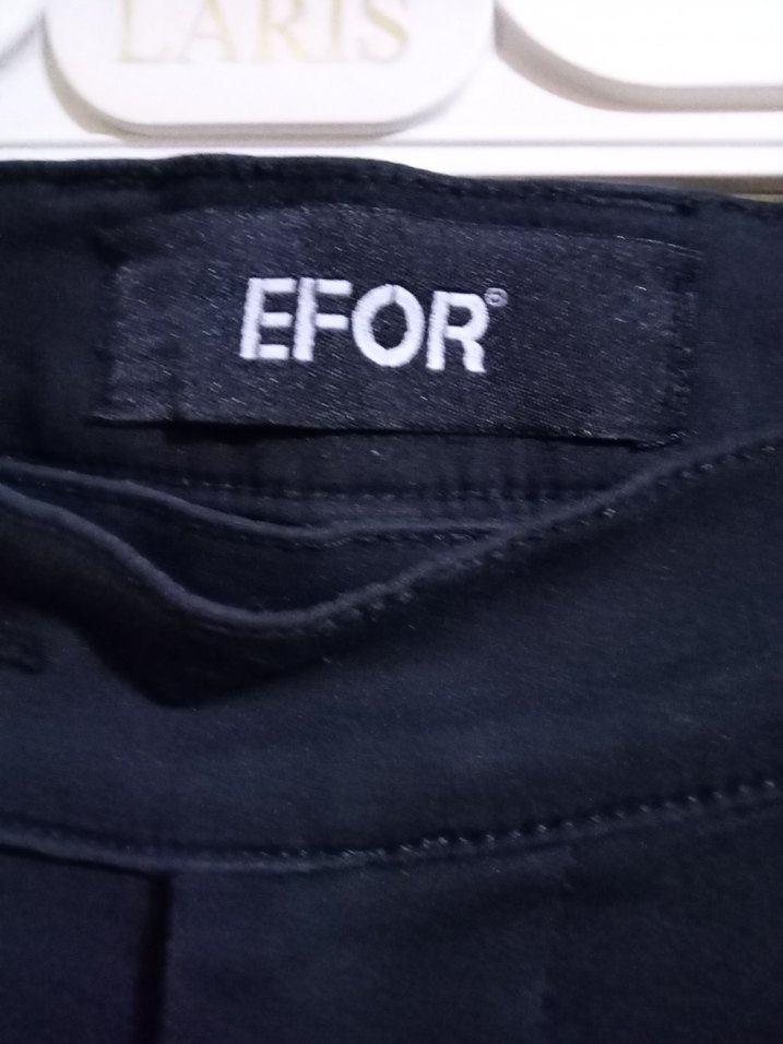 Siyah Kadın Midi Kumaş Pantolon - Görsel 3