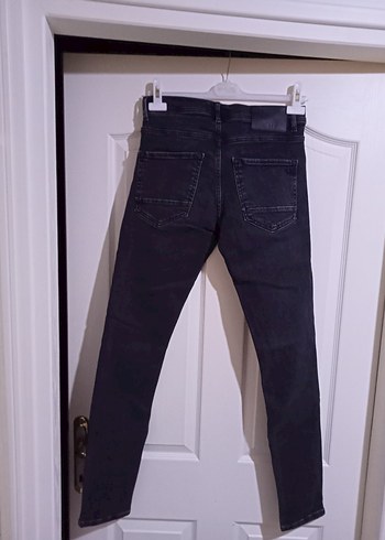 siyah kot Erkek Denim Jean Pantolon - Görsel 4