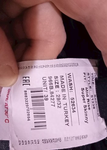 siyah kot Erkek Denim Jean Pantolon - Görsel 6