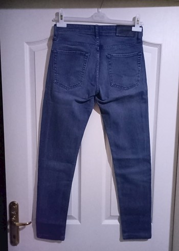 lacivert Düğmeli Erkek Denim Pantolon - Görsel 3