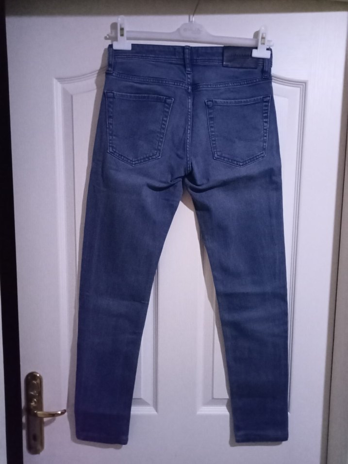 lacivert Düğmeli Erkek Denim Pantolon - Görsel 3