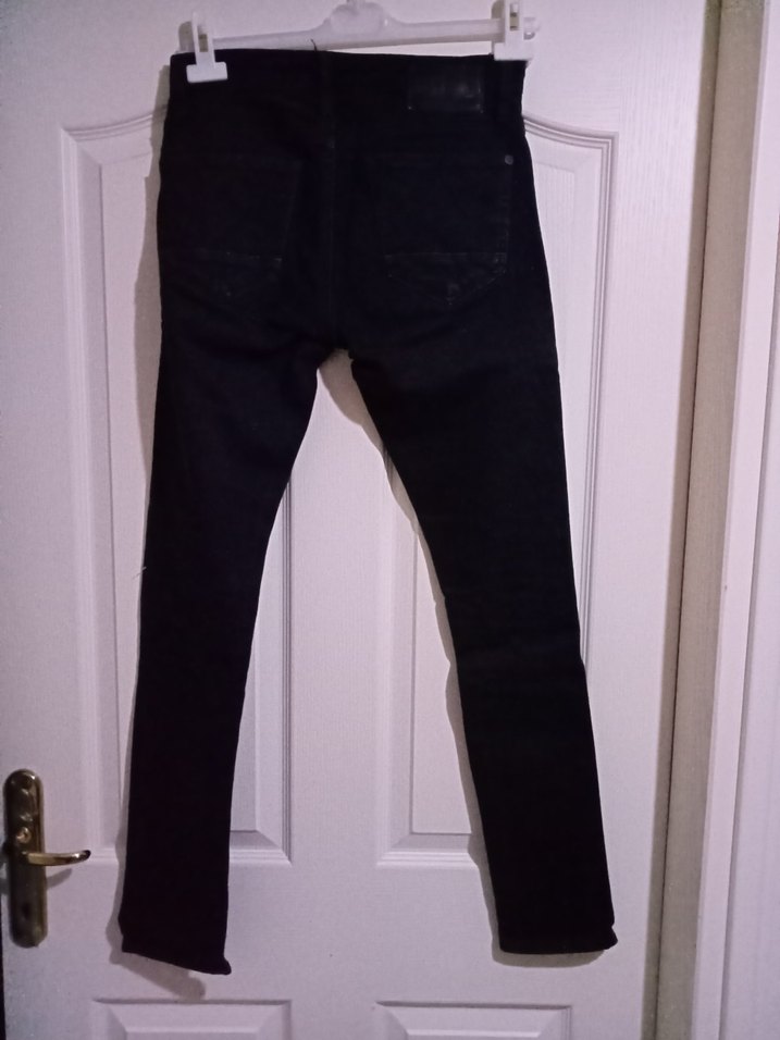 Erkek Siyah Regular Fit Denim Jean - Görsel 3