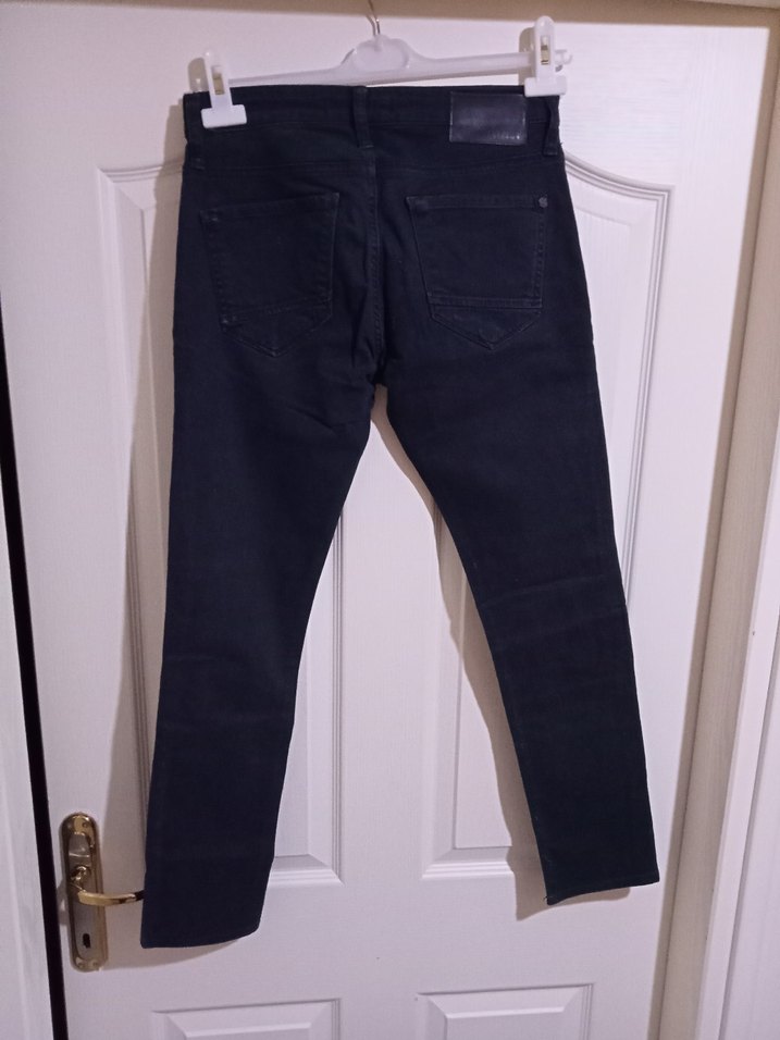 Erkek Siyah Düğmeli Regular Fit Jean - Görsel 3