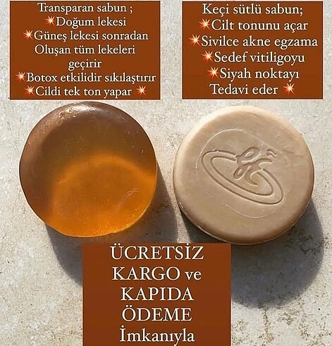 Şeffaf ve keçi sütlü sabun