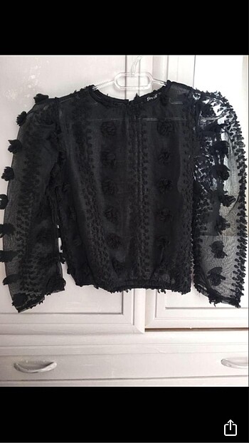 Tül bluz Zara model