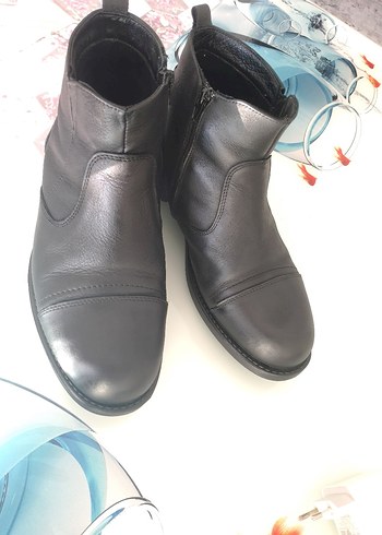 Erkek Siyah Deri Bot - Görsel 3