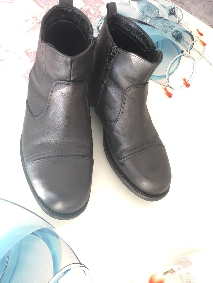 Erkek Siyah Deri Bot - Görsel 3