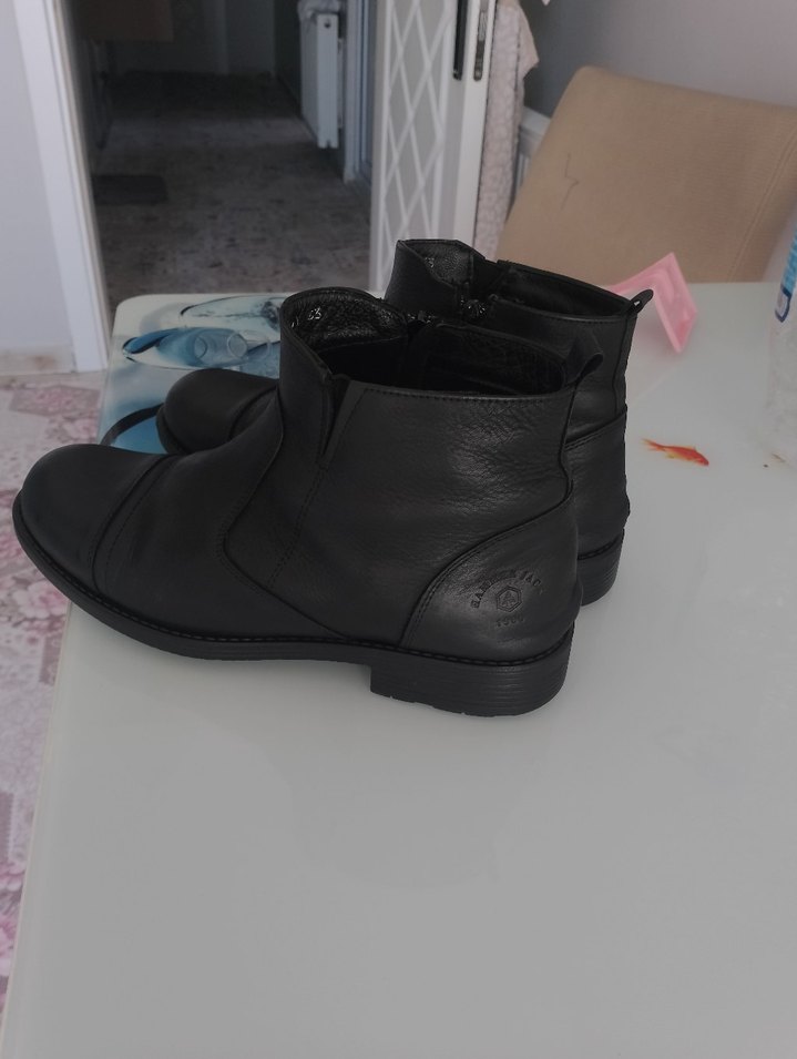 Erkek Siyah Deri Bot - Görsel 5