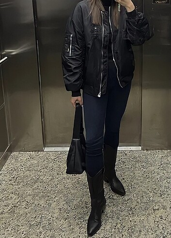 Pull bomber ceket