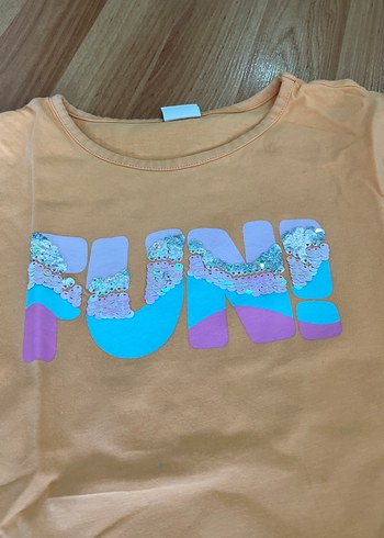 Kız Çocuk Camel Renkli Baskılı Tişört - Görsel 3