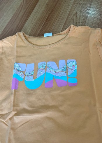 Kız Çocuk Camel Renkli Baskılı Tişört - Görsel 2