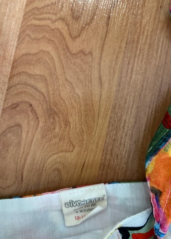 Kız çocuk Renkli  Mini Bluz keten crop - Görsel 5