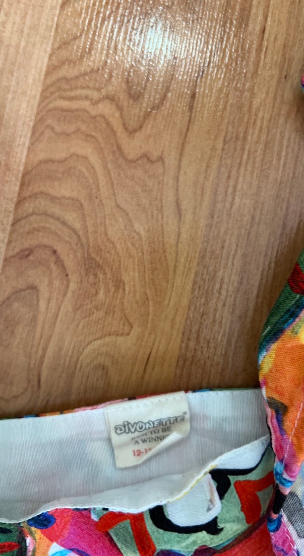 Kız çocuk Renkli  Mini Bluz keten crop - Görsel 5