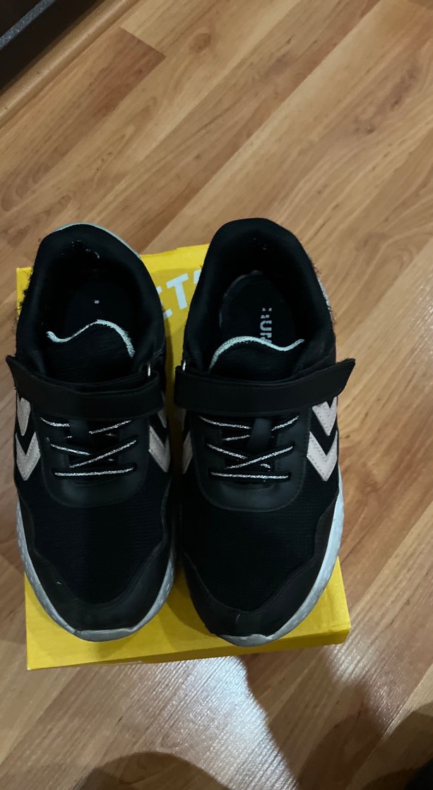 Kız Çocuk Siyah Cırt Cırtlı Spor Ayakkabı - Görsel 5