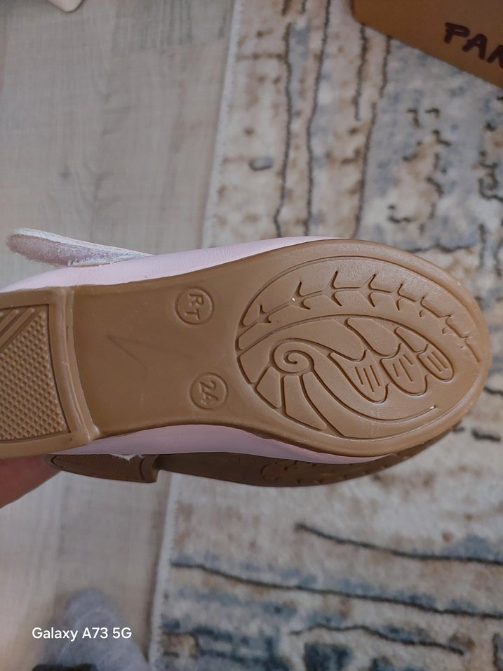 Pembe Tokalı Kız Çocuk Babet Ayakkabı - Görsel 2