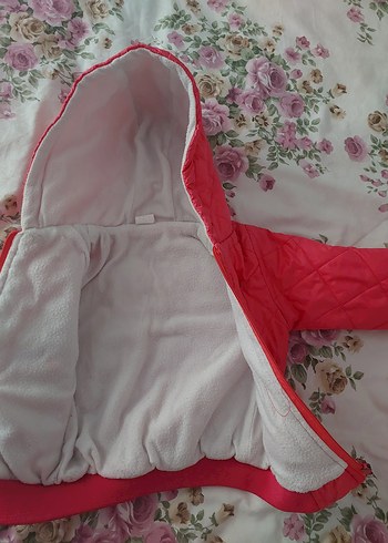 Kız Çocuk Renkli Kapüşonlu Fermuarlı Mont - Görsel 2