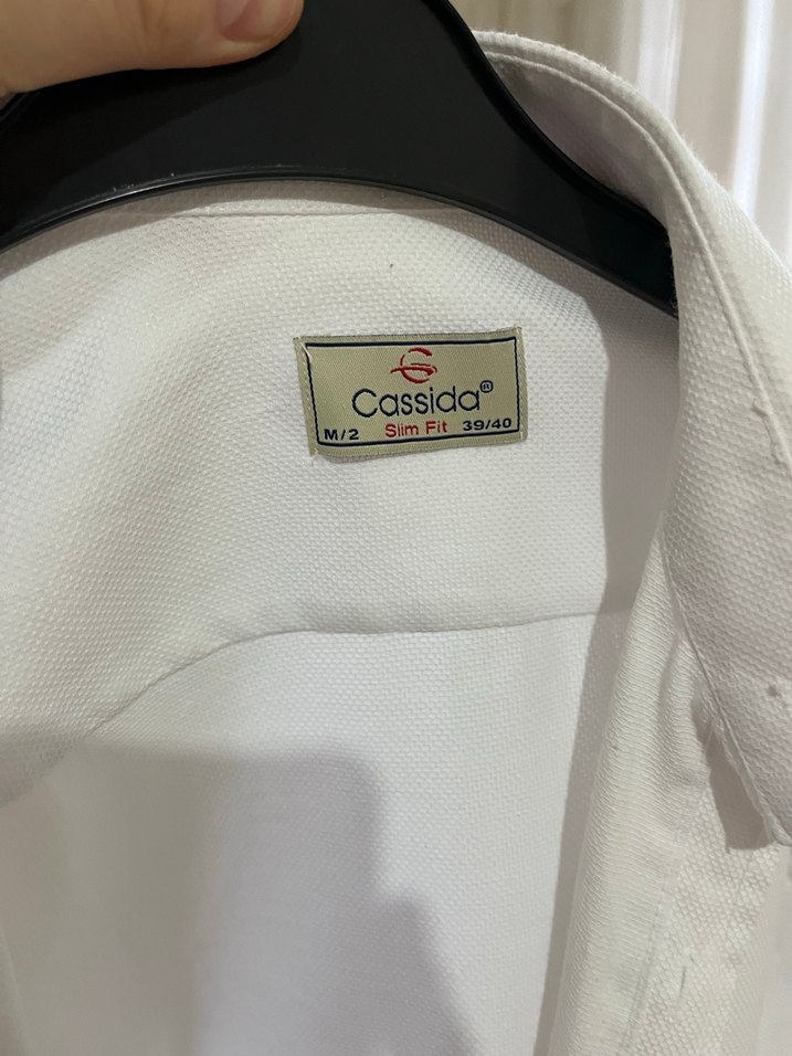 Beyaz Klasik Keten Erkek Gömlek - Görsel 2