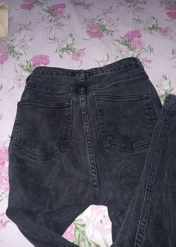 34 Beden siyah Renk ispanyol paça kot pantalon