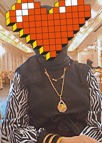 Zebra Desenli Siyah Uzun Kadın Elbise - Görsel 2