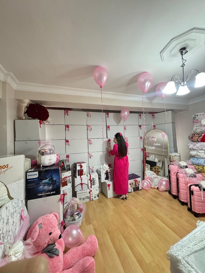 Beyaz Süslü Çeyiz kolileri 60×40 - Görsel 2