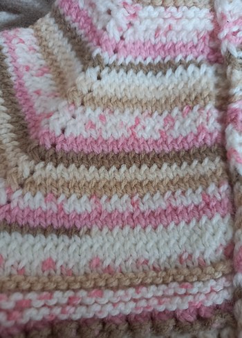 Kız Çocuk Bohem Kısa Kollu Örgü Hırka - Görsel 3