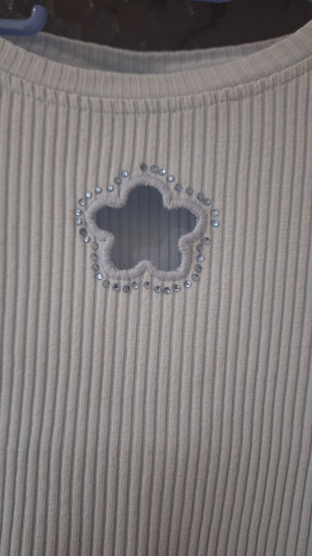 Kız Çocuk mavi Baskılı Kısa Kollu Tişört - Görsel 3