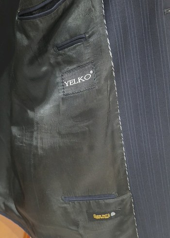 Lacivert Erkek Kumaş Ceket, Düğmeli, Ofis - Görsel 6