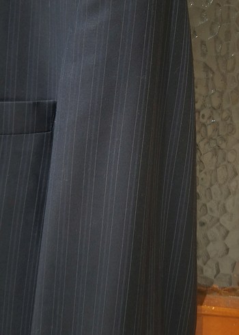 Lacivert Erkek Kumaş Ceket, Düğmeli, Ofis - Görsel 2