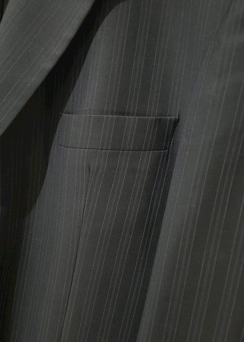 Lacivert Erkek Kumaş Ceket, Düğmeli, Ofis - Görsel 3