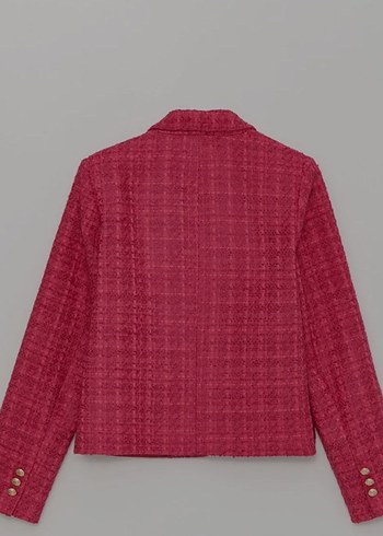 pembe düğmeli Kadın Ceket - Görsel 2