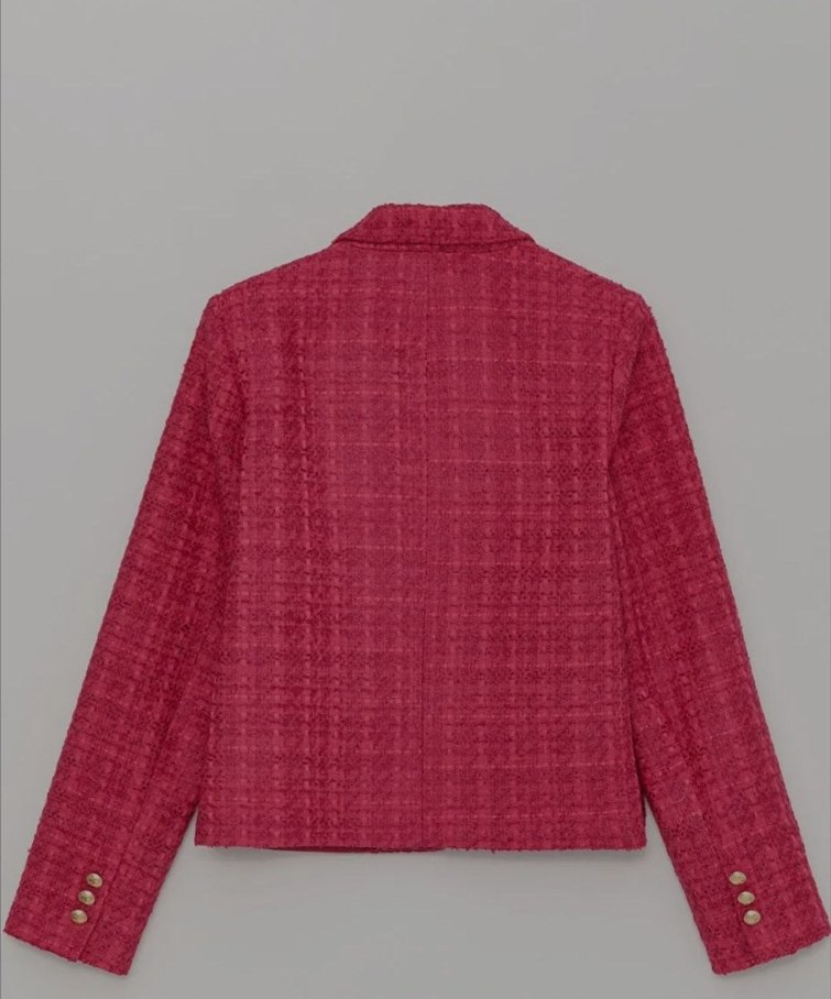 pembe düğmeli Kadın Ceket - Görsel 2