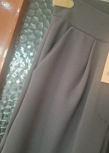 Kadın Likralı Cırt Kapama antarsit Palazzo Pantolon - Görsel 5