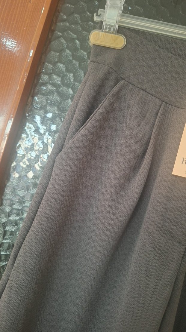 Kadın Likralı Cırt Kapama antarsit Palazzo Pantolon - Görsel 5