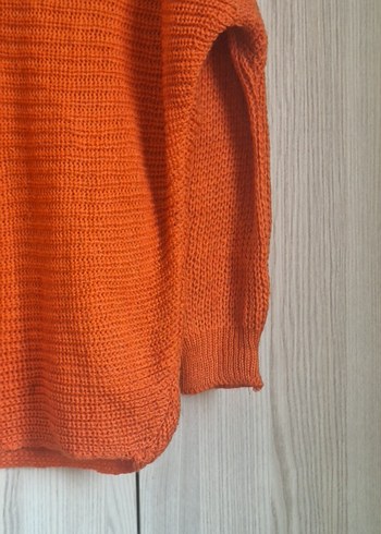 Turuncu Kadın Triko Kazak - Görsel 2