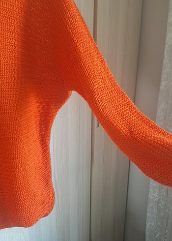 Turuncu Kadın Triko Kazak - Görsel 5