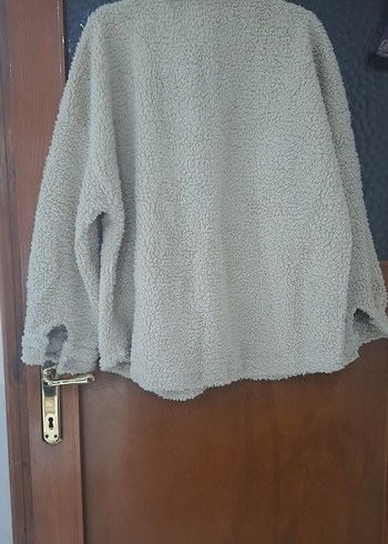 Peluş Detaylı Kısa Bej Kadın Ceket - Görsel 6