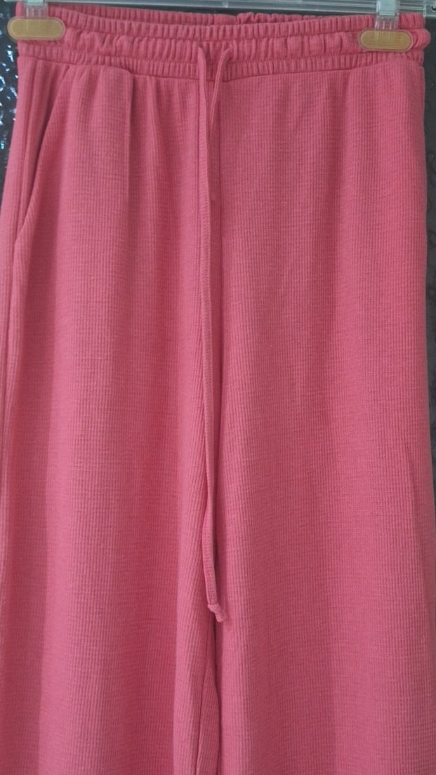 Pembe Salaş Kadın Eşofman altı - Görsel 2