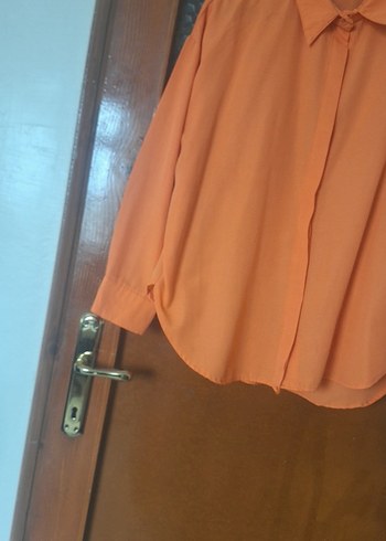 turuncu kadin gömlek - Görsel 2