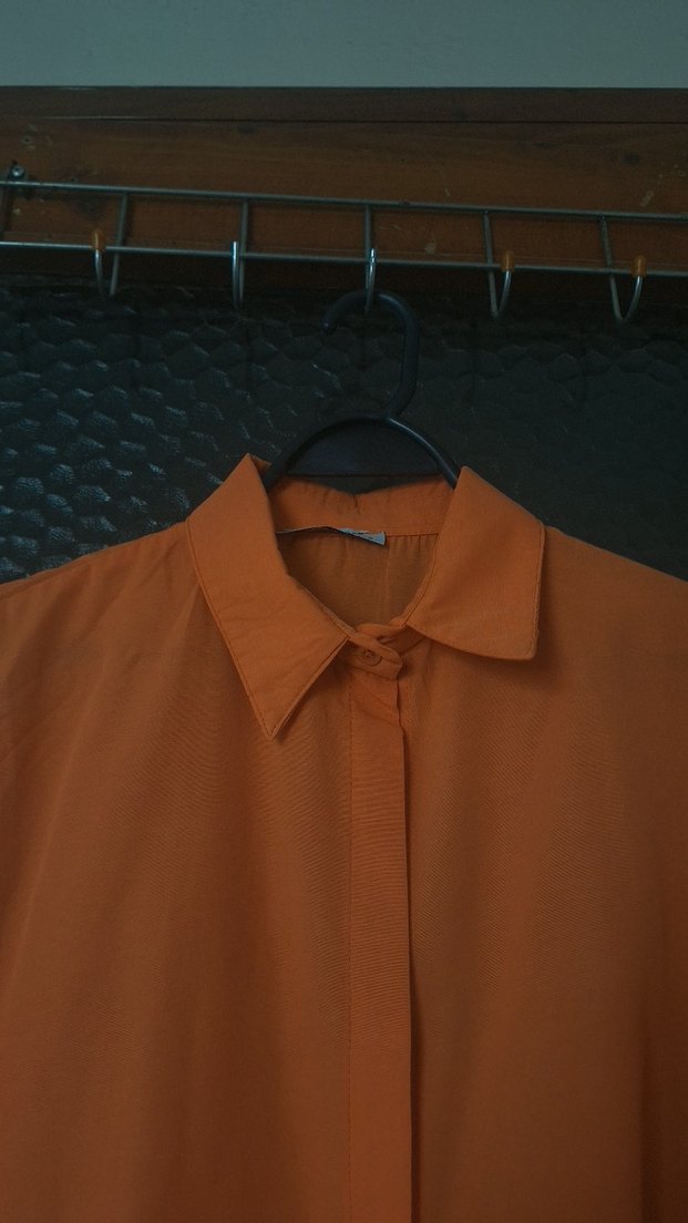 turuncu kadin gömlek - Görsel 3