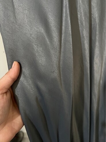 Gri saten etek - Görsel 4