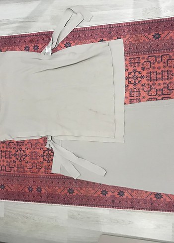 Defacto Ekru Baglamali Minimal Bluz Ve Etek
