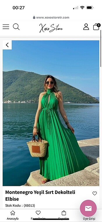 Sırt detaylı yeşil abiye