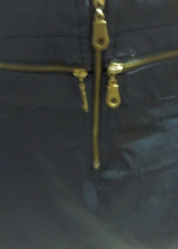 Lacivert Denim Midi Kalem Etek - Görsel 6