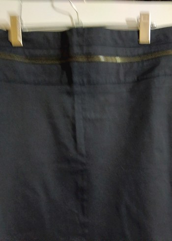 Lacivert Denim Midi Kalem Etek - Görsel 4